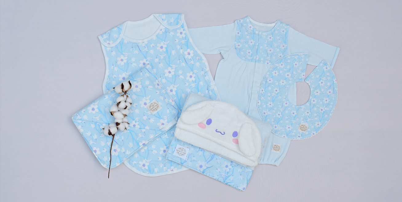 シナモロール(シナモン)のオーガニックベビー服の集合