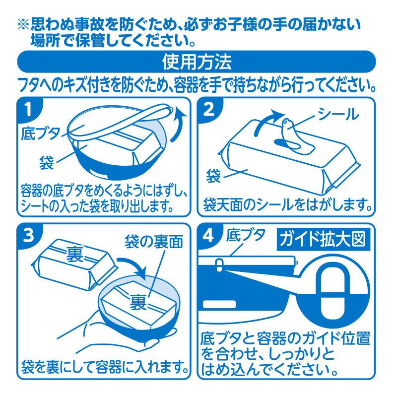 フェイス形ケース入りウェットティシュ